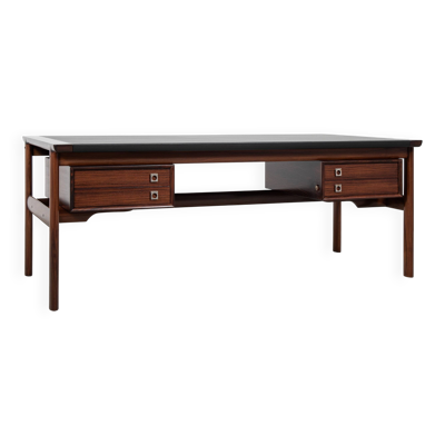 Bureau XL danois du milieu du siècle en palissandre et cuir par Arne Vodder pour Sibast