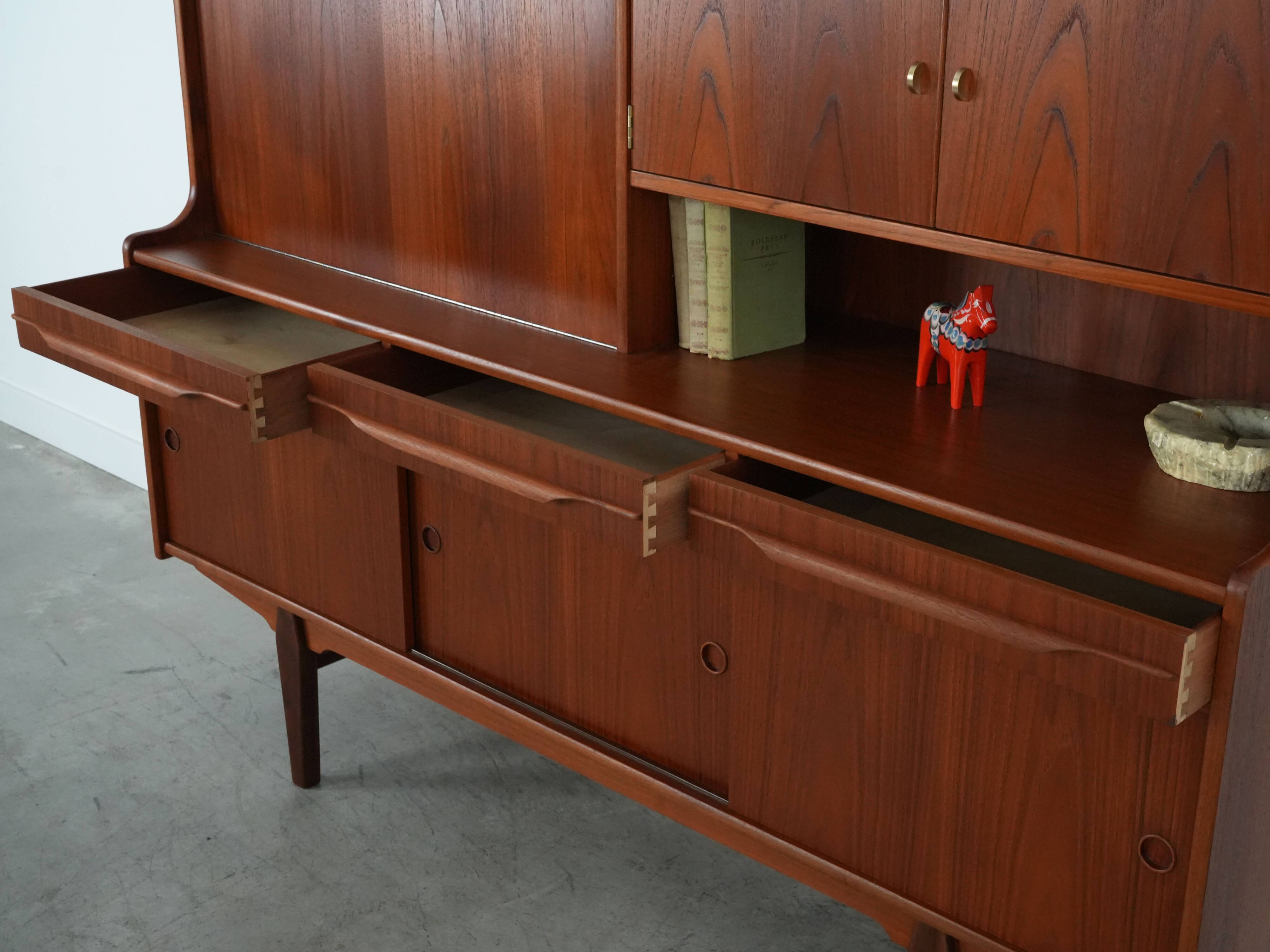 Teak highboard, Danish design, 1960s, production: Denmark