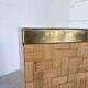 Woven wicker umbrella stand and brass Metal Linea Nova 1960