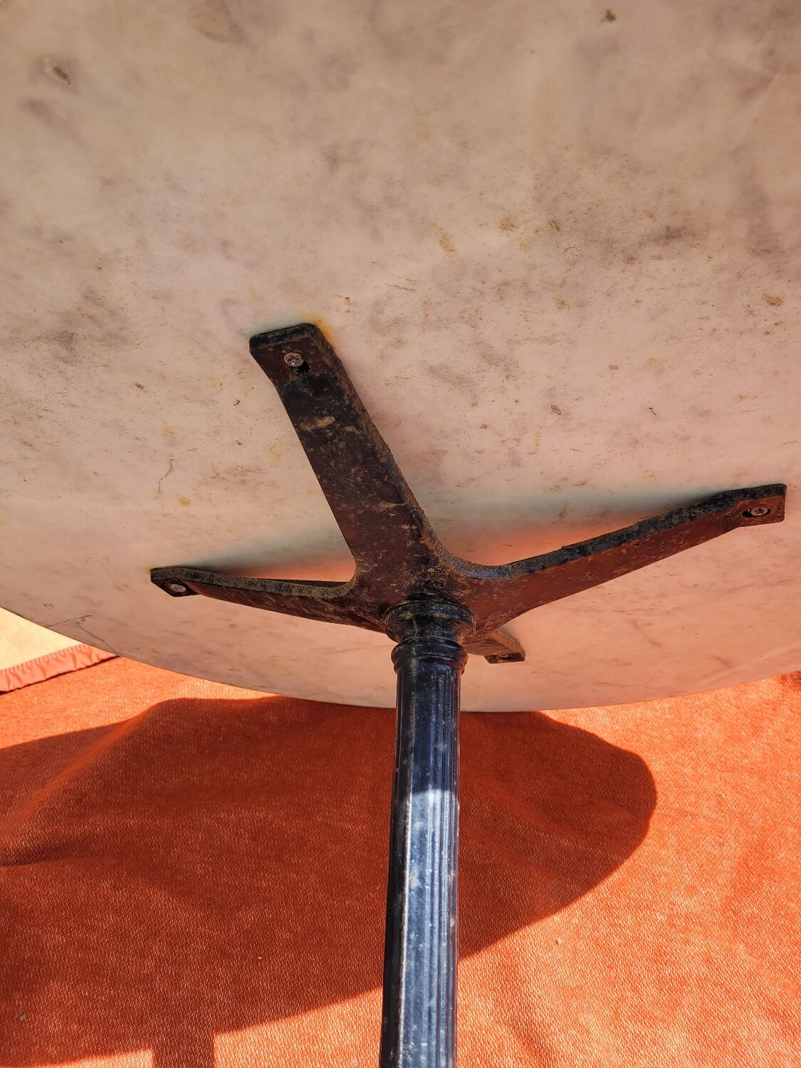 Bistro table with marble top