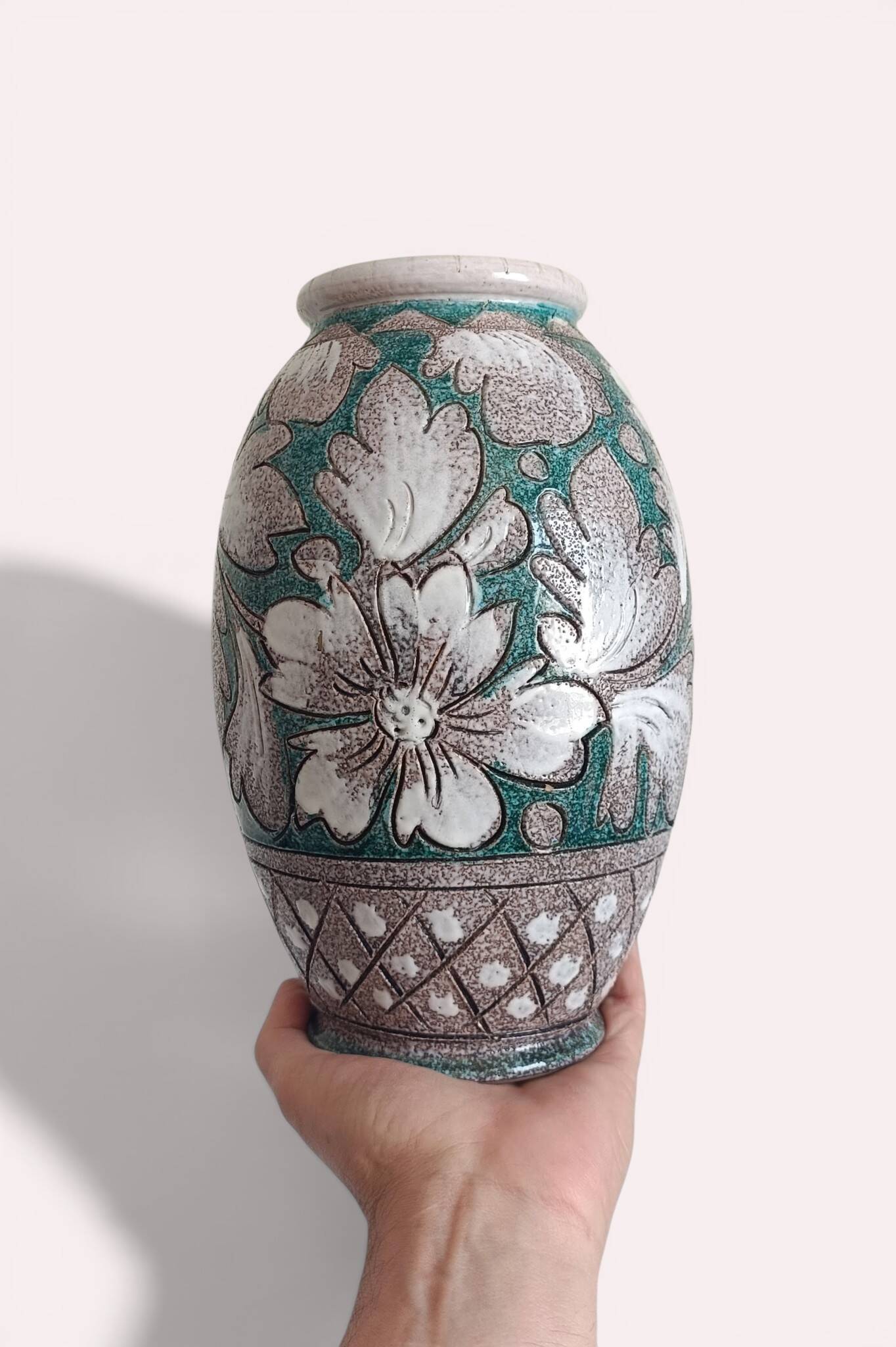 Mid-Century Italian Fratelli Fanciullacci Ceramic Vase, Signed, Tuscany, 1950s