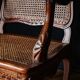🪑 Pair of Louis XV caned armchairs in carved solid wood