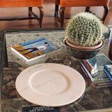 Pink marble centerpiece / tray, up&up italy, 1970s