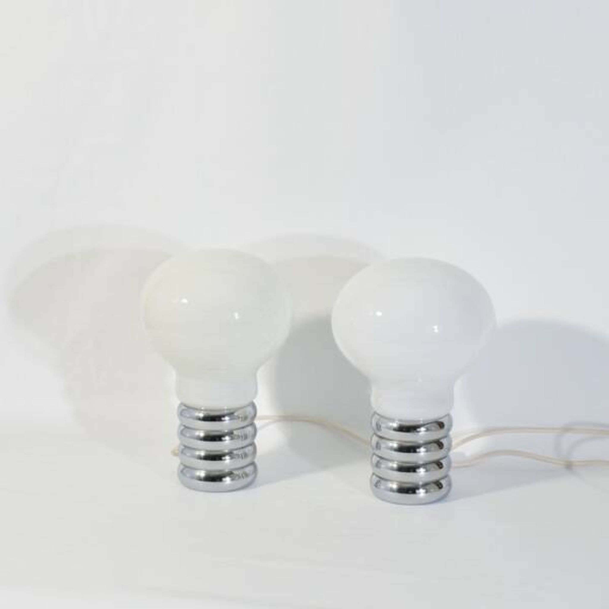 Pair of Bulb lamps by Ingo Maurer, Murano