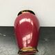Former red ceramic vase - md Grrmany vintage golden liseret