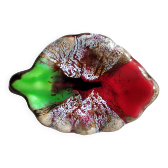 Vallauris vintage leaf ashtray bowl empty pocket