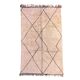 Tapis Marocain Beni M'Rirt blanc - 174 x 301 cm