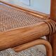 Vintage rectangular rattan and bamboo coffee table