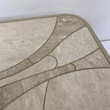 Table basse en travertin design milieu du siècle, années 1970