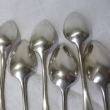 6 vintage silver plated soup spoons with hallmarks
