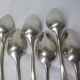 6 vintage silver plated soup spoons with hallmarks