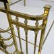 Art Nouveau Italian Brass Double Bed, Early 1900s