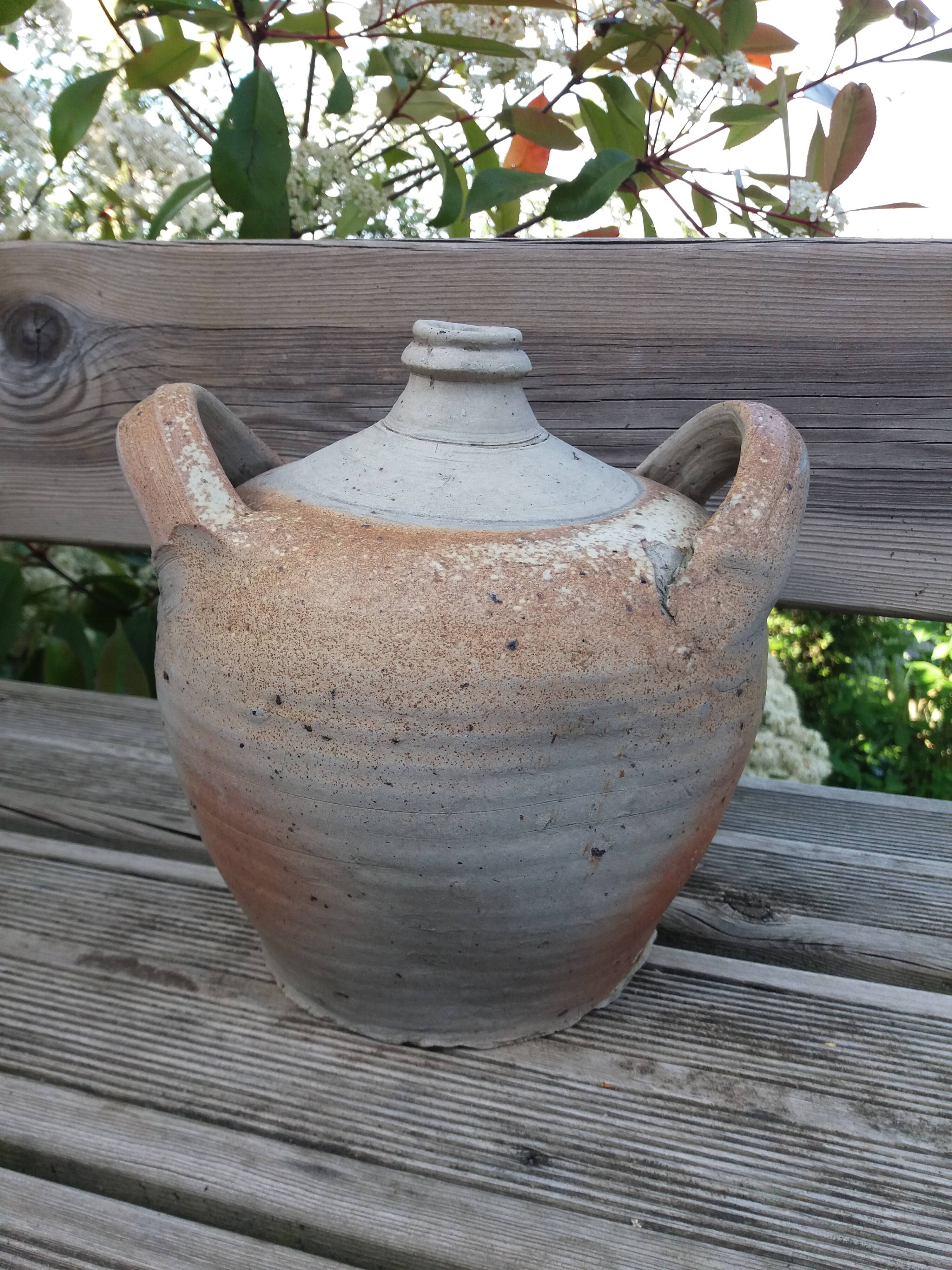 Jarre pot vinaigrier en terre cuite