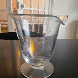 Pitcher made of chiseled glass