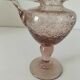 Biot candle holder vase in powder pink blown bubble glass.