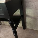 coiffeuse ancienne en marbre ou bureau noir