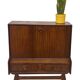 Vintage teak wall cabinet with flap door 1960s design wall unit