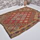 Tapis Kilim anatolien à motifs géométriques