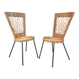 Pair of wicker chairs from the 1960s