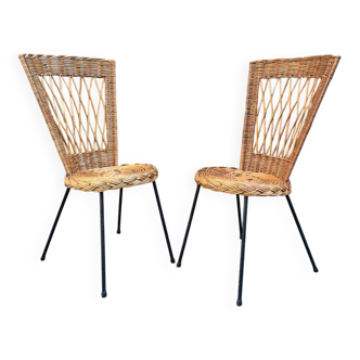 Pair of wicker chairs from the 1960s