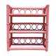 Etagere en rotin rose