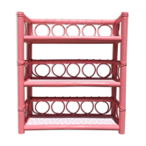Etagere en rotin rose