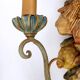 Pair of polychrome wood wall lamps - period : art nouveau - circa 1900