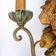 Pair of polychrome wood wall lamps - period : art nouveau - circa 1900