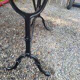 Bistro table top marble foot cast iron