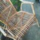 Paire de fauteuils en rotin patinés naturels
