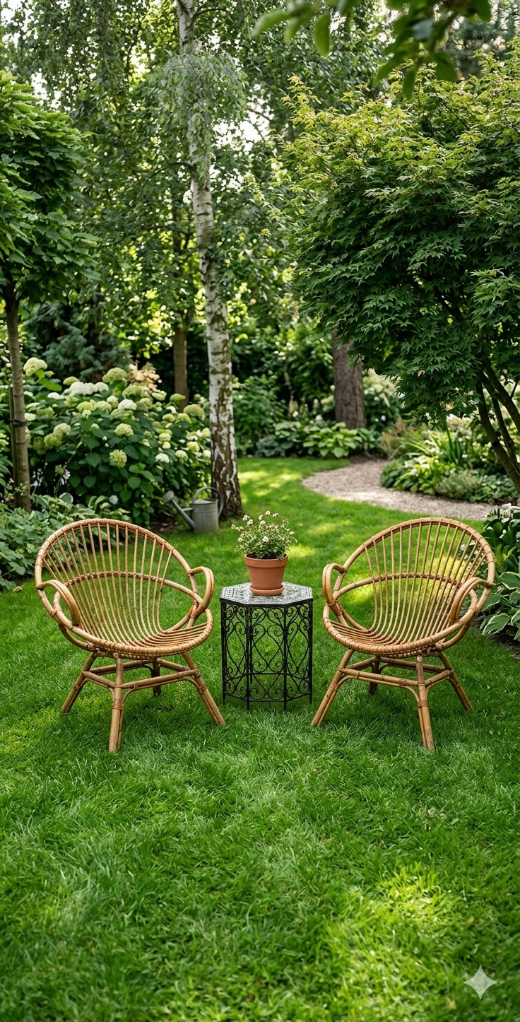 Pair of 1960s rattan armchairs