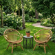 Pair of 1960s rattan armchairs