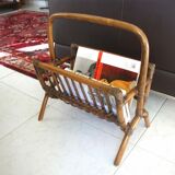 Reviews holder in rattan 70s