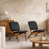 Vintage Mid-Century Swedish Modern Jylland Chairs from Jio Möbler, Set of 2