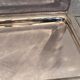 Rectangular top with handles in silver metal in Louis XVI style