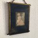 Vintage brass bevelled triptych mirror 1900 - 21 x 49 cm