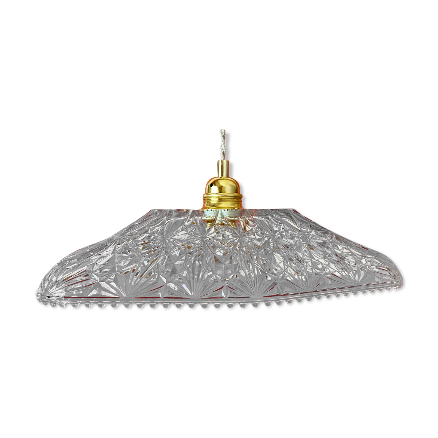 Vintage molded glass lampshade pendant lamp