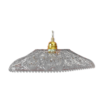 Vintage molded glass lampshade pendant lamp