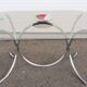 Vintage glass oval table