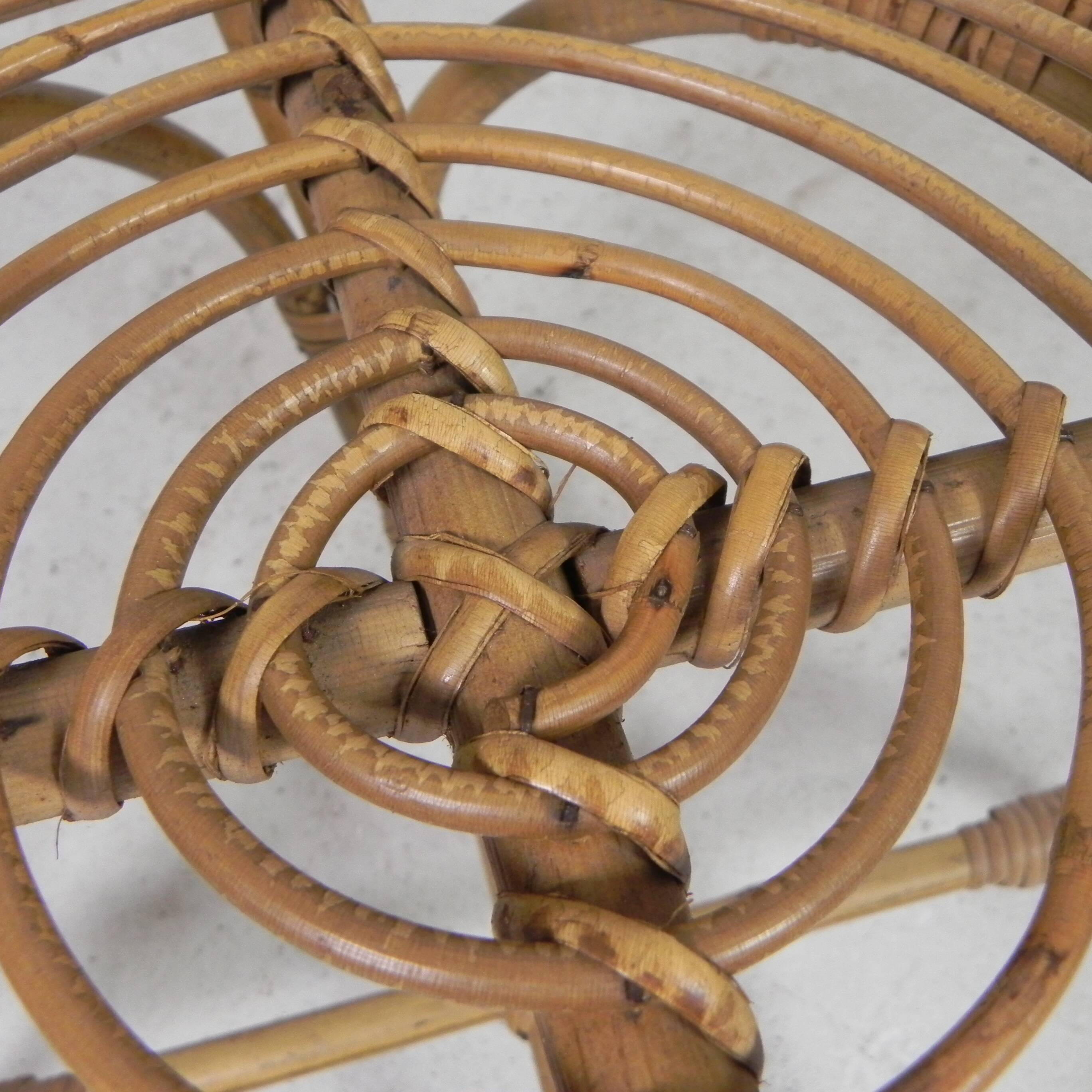 Bamboo chair, dining table chair, 1950s