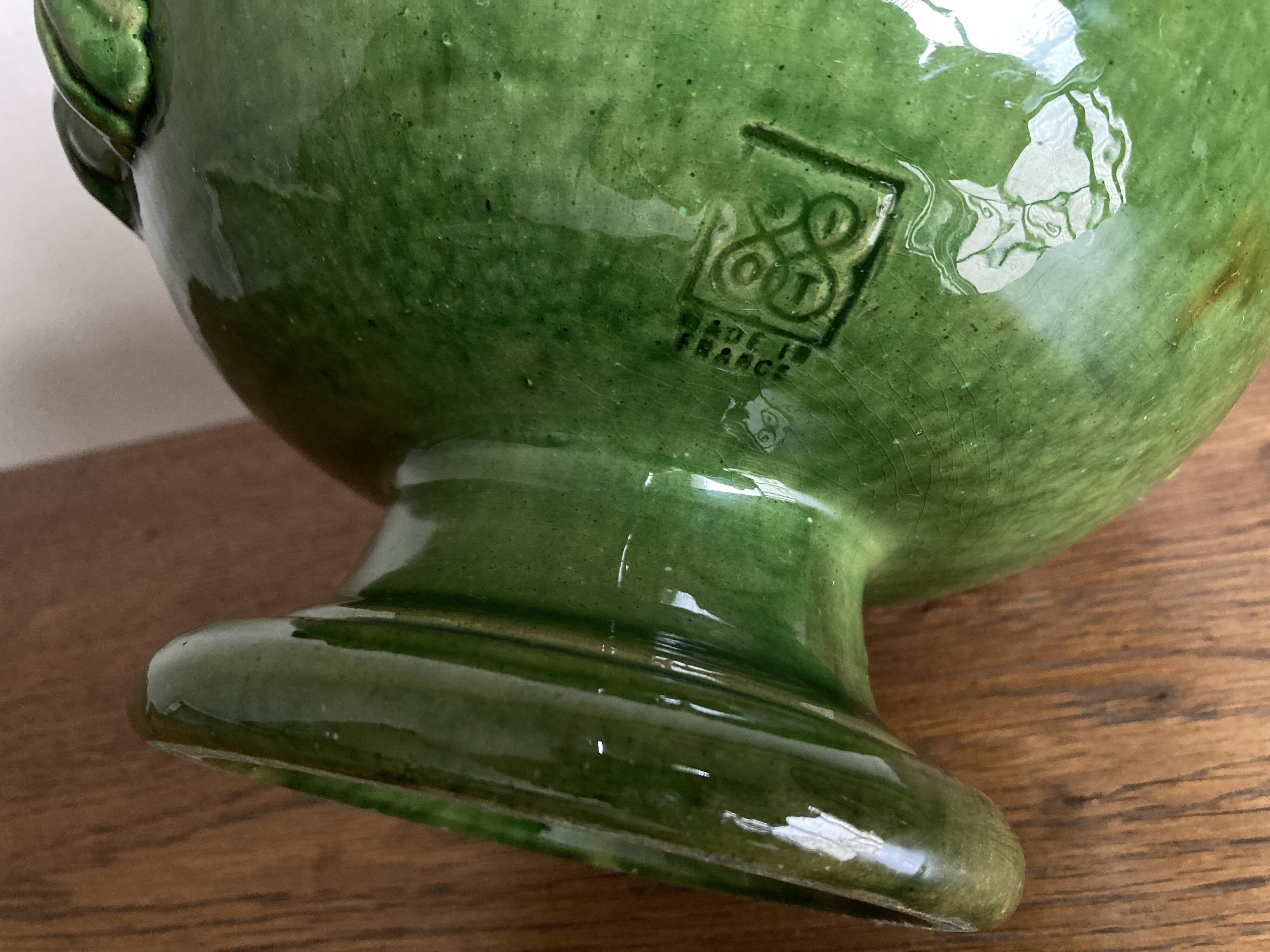 Neo-classical glazed earthenware cup from Biot 1960