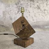 Vintage table lamp in solid oak