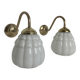 Pair of vintage opaline wall sconces