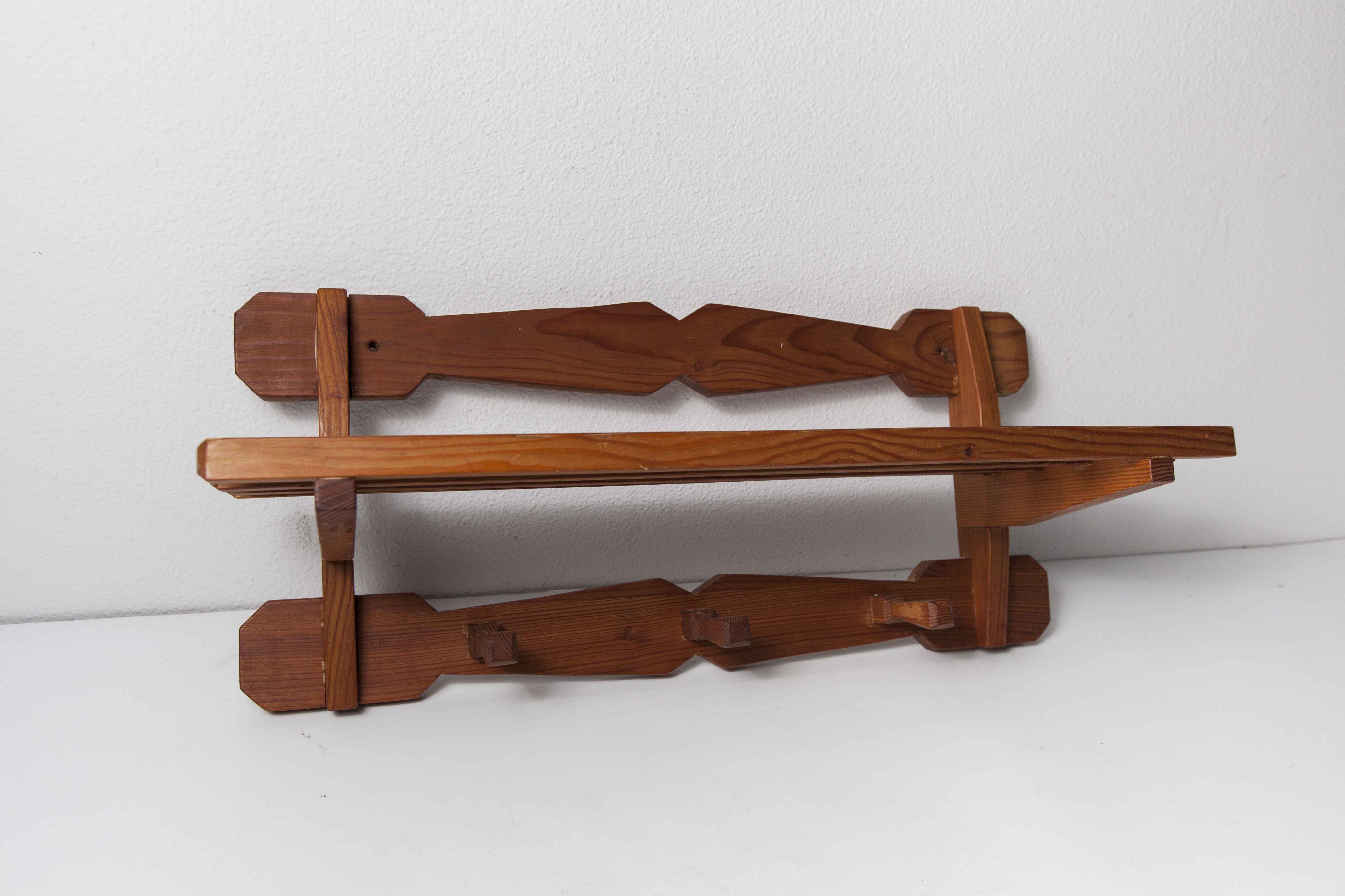 60's coat rack in solid beech