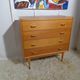 Vintage chest of drawers from the 60s honey color