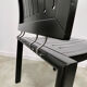 Lot 4 old vintage design chairs Dieticker Bruno Rey black wood year 70