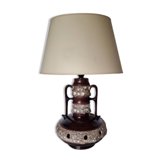 French ceramic lamp from the 70s with the "Fat Lava" technique and