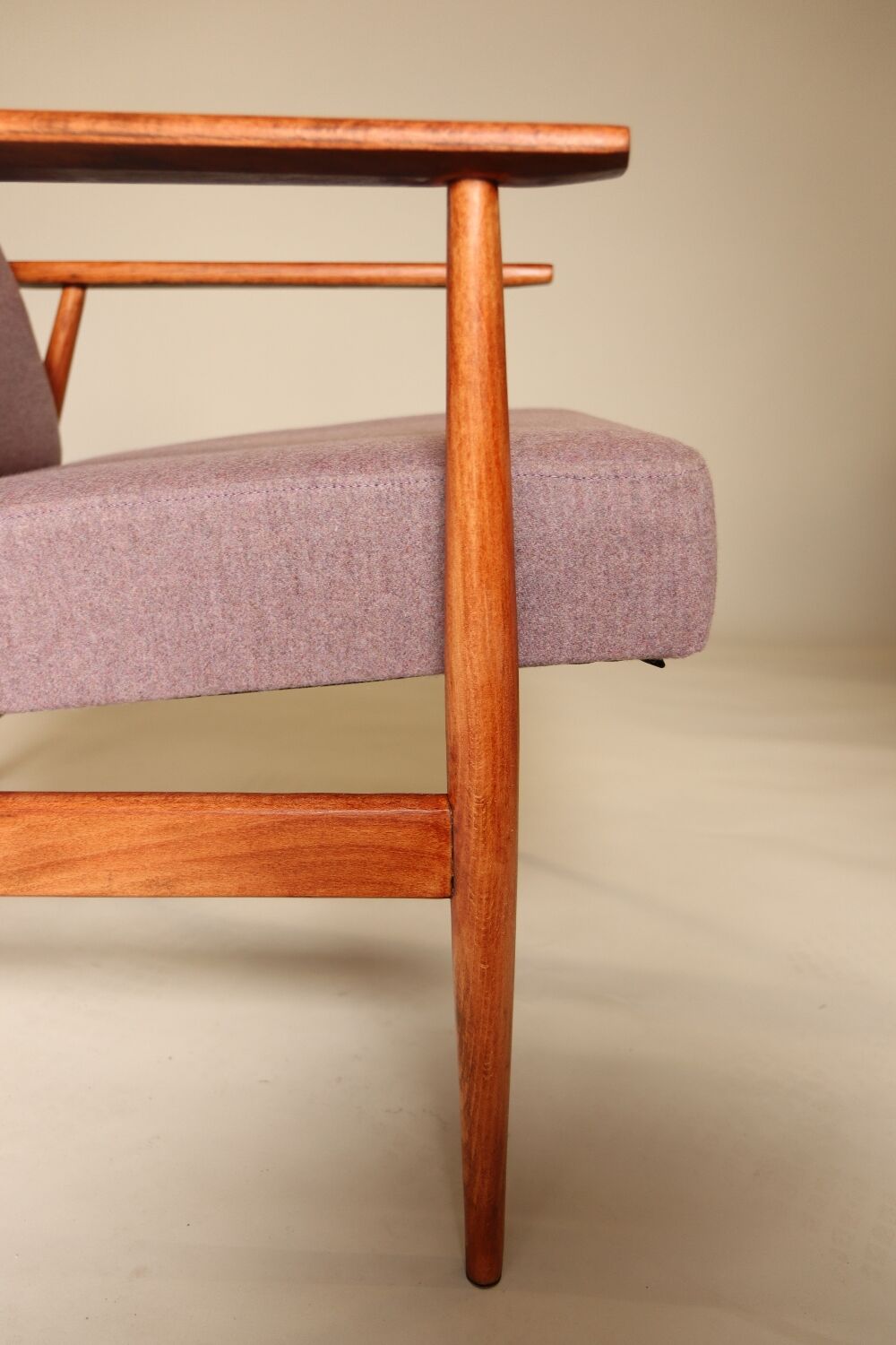 Wood armchair living Room chair oryginal design by H.Lis  renovated armchair longue chair Mid century modern design wooden armchair for salon