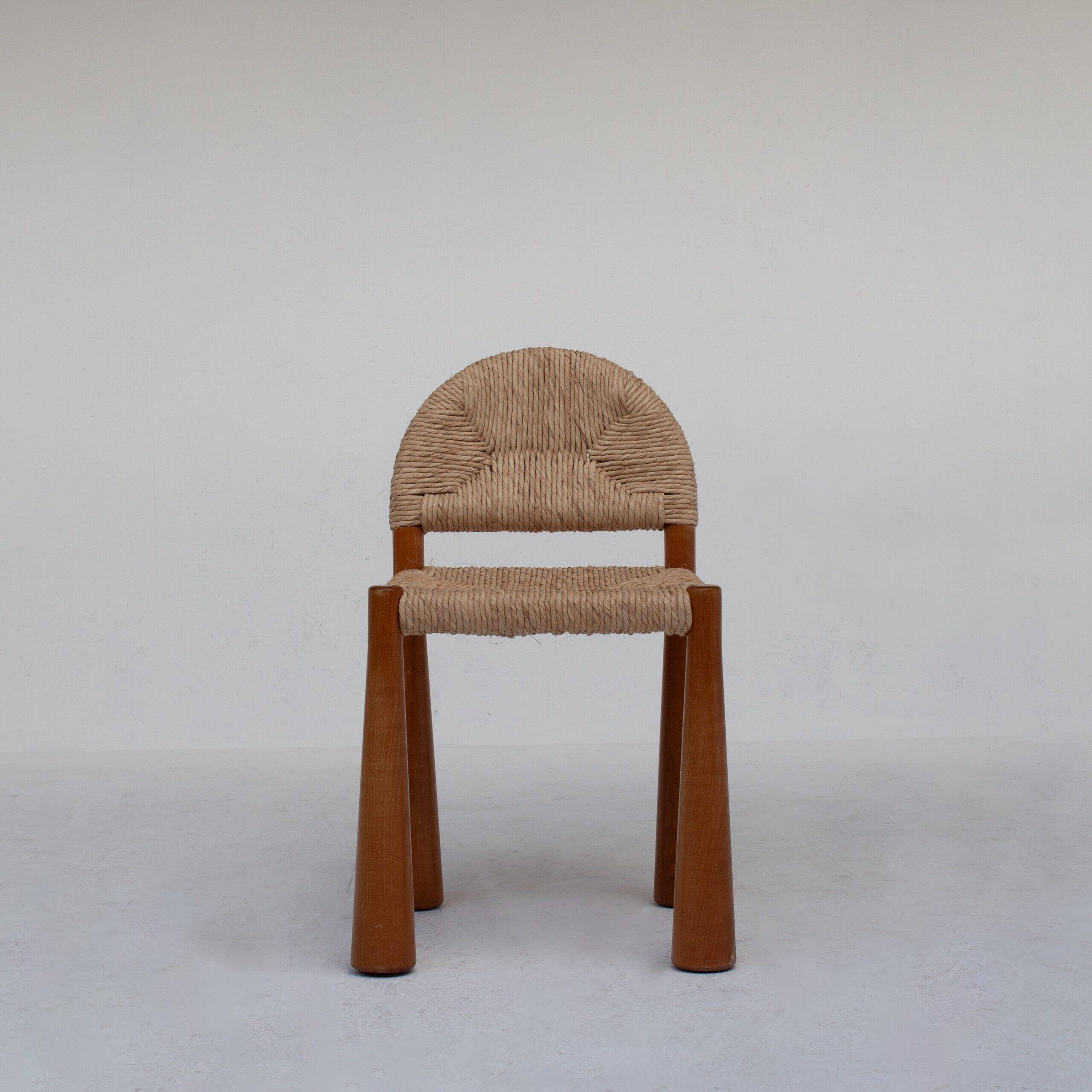 Ensemble de 6 chaises à manger Alessandro Becchi « Toscanolla » pour Giovannetti