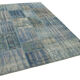 Handmade oriental contemporary 176 cm x 247 cm blue patchwork carpet